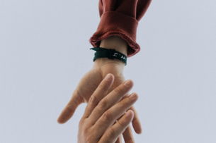 view of two persons hands